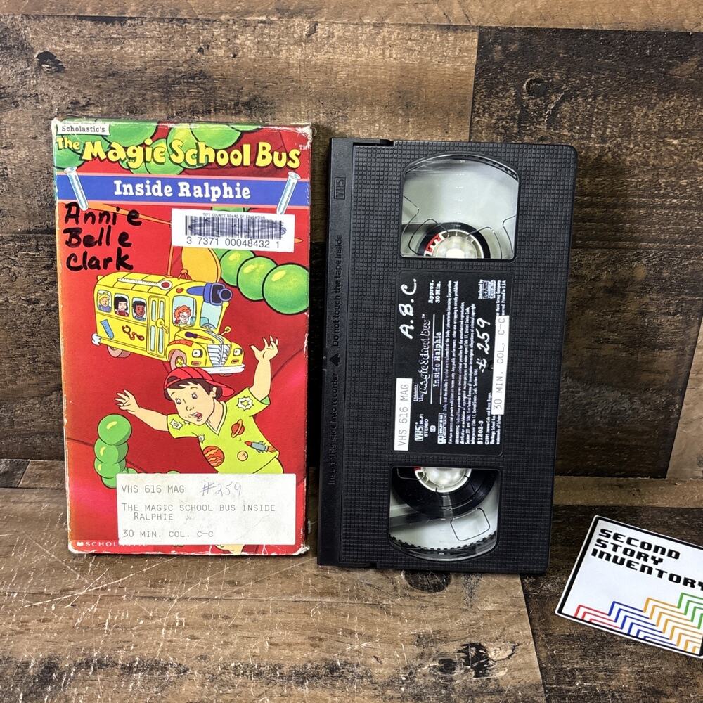 THE MAGIC SCHOOL BUS ~ INSIDE OF RALPHIE ~ VHS, 1999 ~ SLIPSLEEVE ~